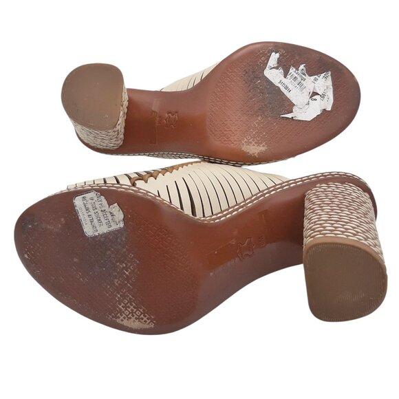 Tory Burch Pecha Woven Leather Mules in Dulce De Leche SZ 8 - Picture 11 of 13